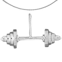 14K or 18K Gold Barbell Pendant