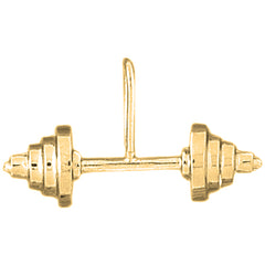 14K or 18K Gold Barbell Pendant