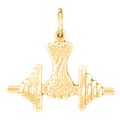 14K or 18K Gold Dumbbell Pendant