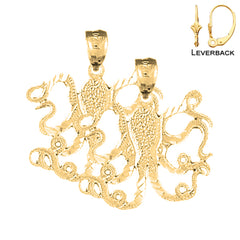 14K or 18K Gold Octopus Earrings