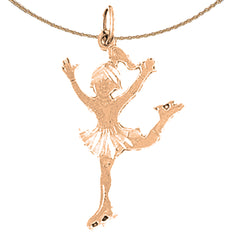 14K or 18K Gold Ice Skater Pendant