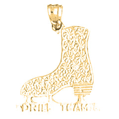 14K or 18K Gold Ice Skate Pendant