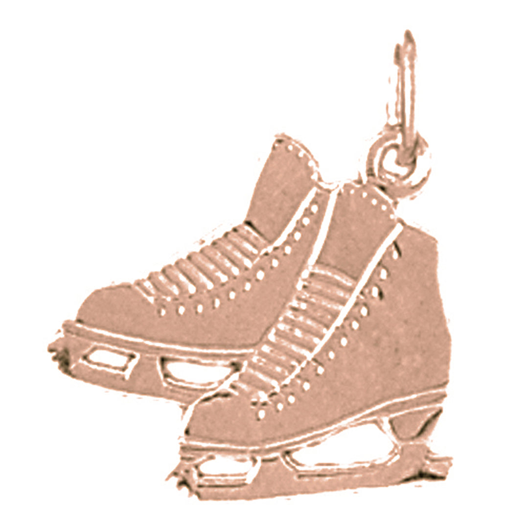 14K or 18K Gold Ice Skate Pendant