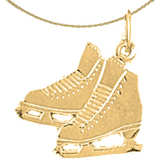 14K or 18K Gold Ice Skate Pendant