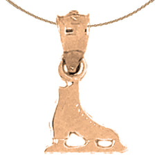 14K or 18K Gold Ice Skate Pendant