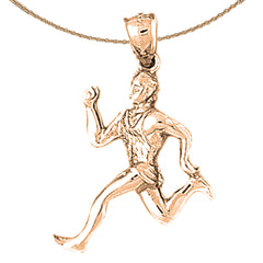 10K, 14K or 18K Gold Runner Pendant