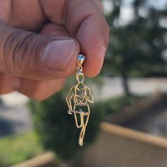 14K or 18K Gold Runner Pendant