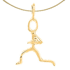 14K or 18K Gold Runner Pendant