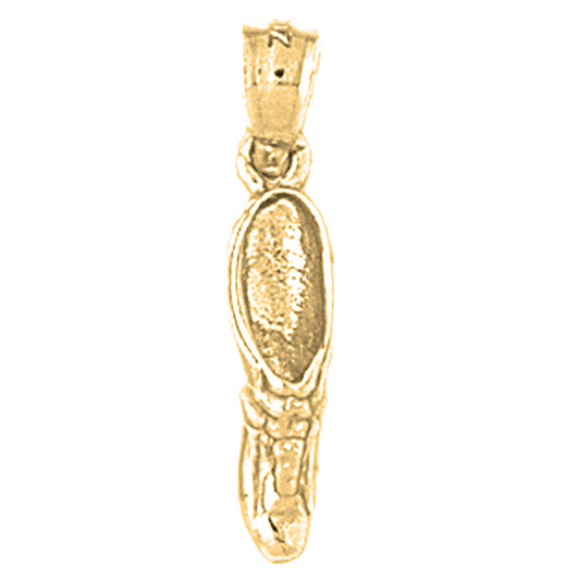 14K or 18K Gold 3D Tennis Shoes Pendant