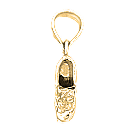 14K or 18K Gold 3D Tennis Shoes Pendant