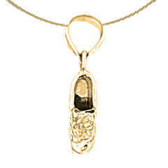 14K or 18K Gold 3D Tennis Shoes Pendant