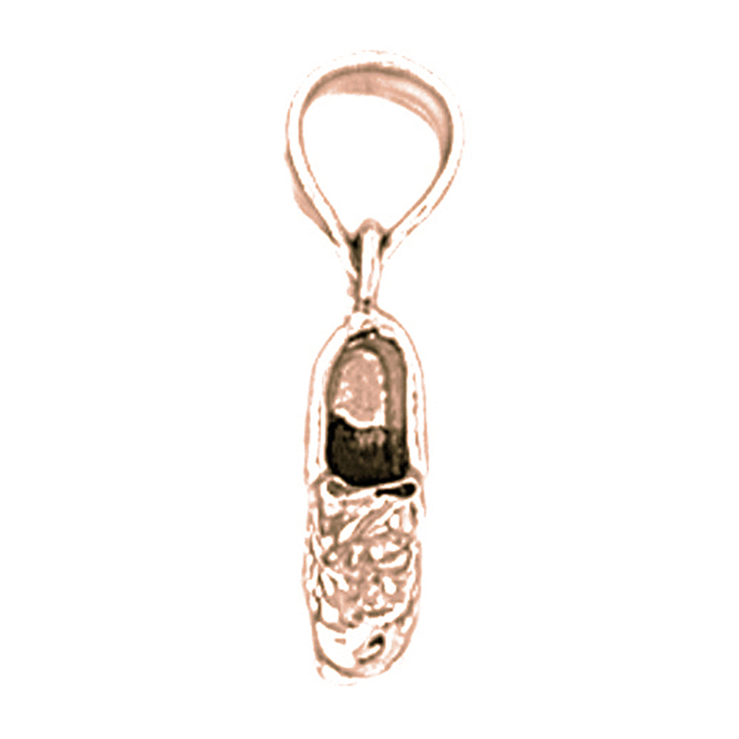 14K or 18K Gold 3D Tennis Shoes Pendant