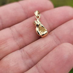 10K, 14K or 18K Gold 3D Boxing Gloves Pendant