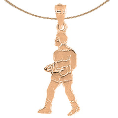 14K or 18K Gold Boxer Pendant