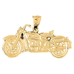 10K, 14K or 18K Gold Motorcycle Pendant