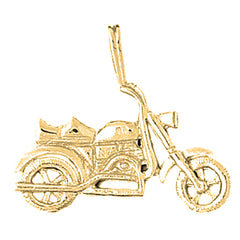 10K, 14K or 18K Gold Motorcycle Pendant