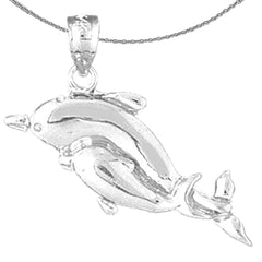 14K or 18K Gold Dolphin Pendant