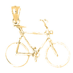 14K or 18K Gold Bicycle Pendant