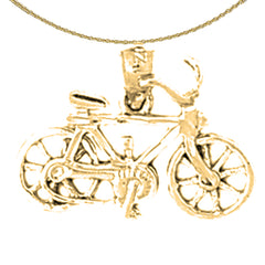 14K or 18K Gold Bicycle Pendant