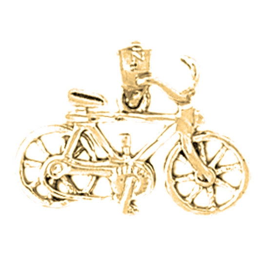 14K or 18K Gold Bicycle Pendant