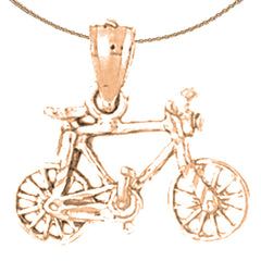 14K or 18K Gold Bicycle Pendant