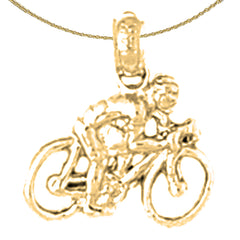 14K or 18K Gold Bicycle Pendant