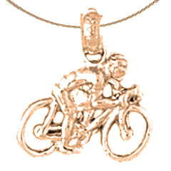 14K or 18K Gold Bicycle Pendant