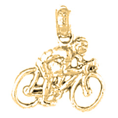 14K or 18K Gold Bicycle Pendant