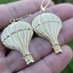 10K, 14K or 18K Gold Hot Air Balloon Pendant