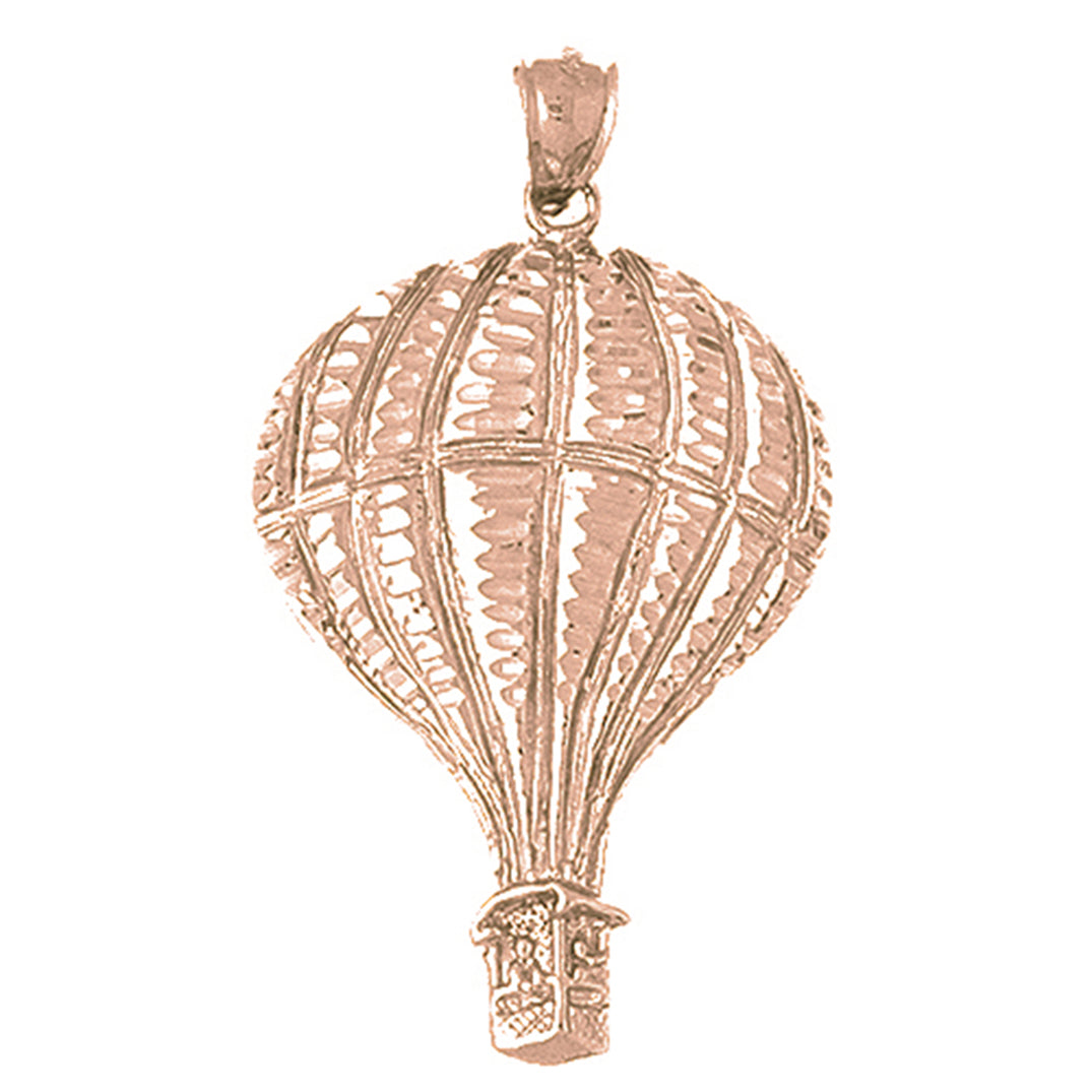 10K, 14K or 18K Gold Hot Air Balloon Pendant