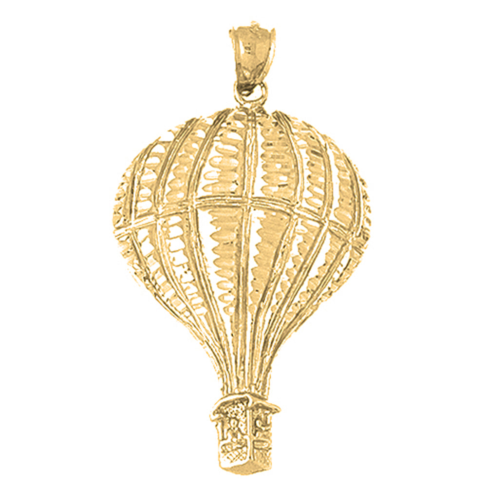 10K, 14K or 18K Gold Hot Air Balloon Pendant