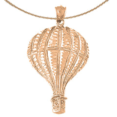 10K, 14K or 18K Gold Hot Air Balloon Pendant