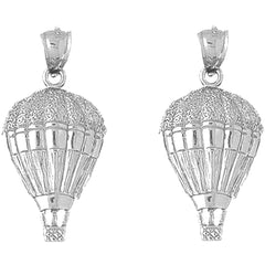 Sterling Silver 32mm Hot Air Balloon Earrings