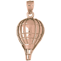 10K, 14K or 18K Gold Hot Air Balloon Pendant