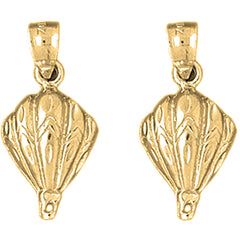 Yellow Gold-plated Silver 23mm Hot Air Balloon Earrings