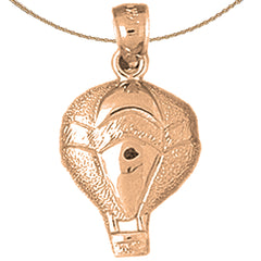 14K or 18K Gold Hot Air Balloon Pendant