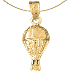 14K or 18K Gold Hot Air Balloon Pendant