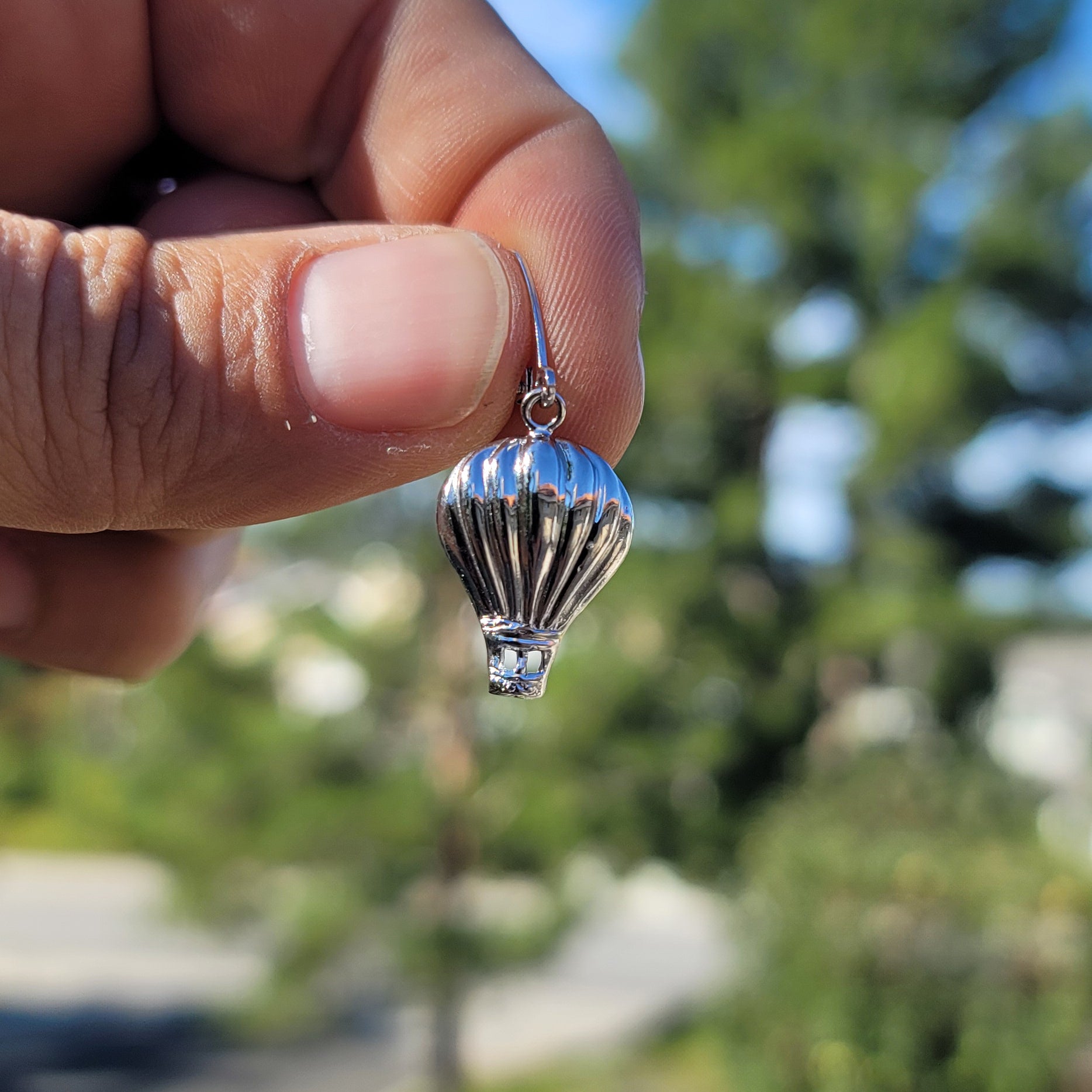 10K, 14K or 18K Gold Hot Air Balloon Pendant