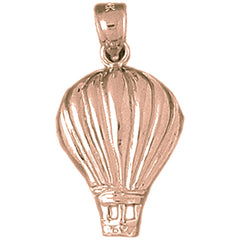 10K, 14K or 18K Gold Hot Air Balloon Pendant