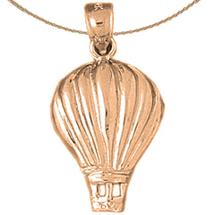 10K, 14K or 18K Gold Hot Air Balloon Pendant