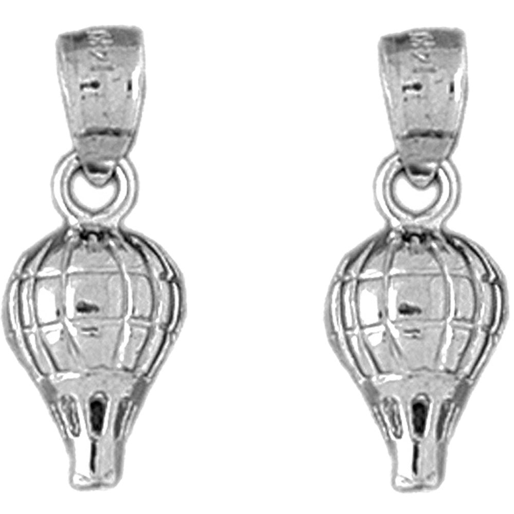 Sterling Silver 21mm Hot Air Balloon Earrings