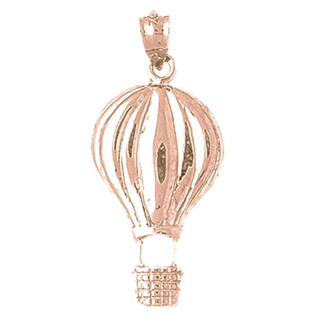 10K, 14K or 18K Gold Hot Air Balloon Pendant