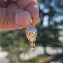 10K, 14K or 18K Gold Hot Air Balloon Pendant