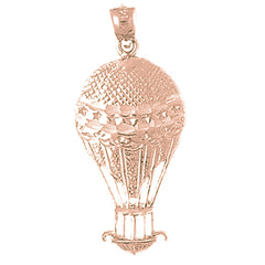 10K, 14K or 18K Gold Hot Air Balloon Pendant