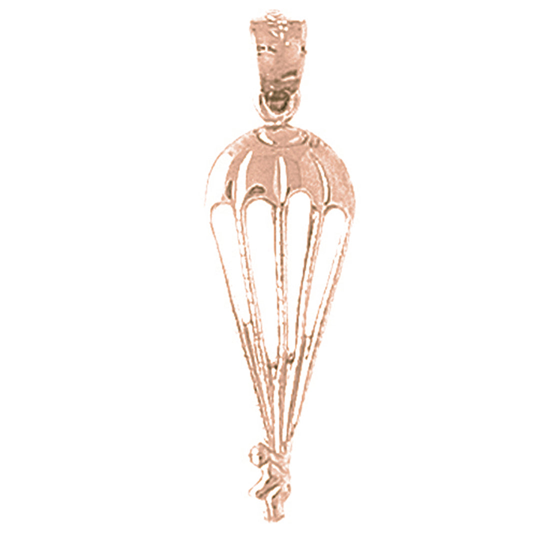 14K or 18K Gold Parachuter Pendant