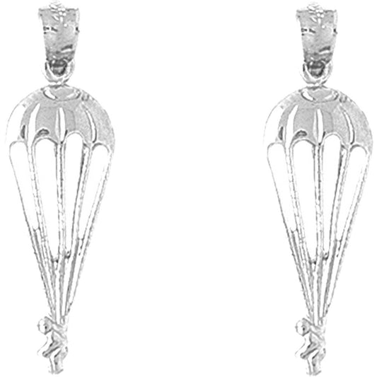 Sterling Silver 29mm Parachuter Earrings