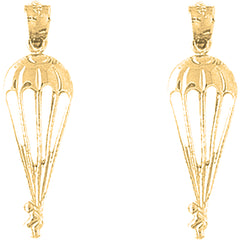 Yellow Gold-plated Silver 29mm Parachuter Earrings