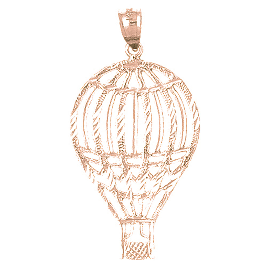 10K, 14K or 18K Gold Hot Air Balloon Pendant