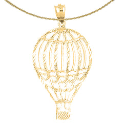 10K, 14K or 18K Gold Hot Air Balloon Pendant