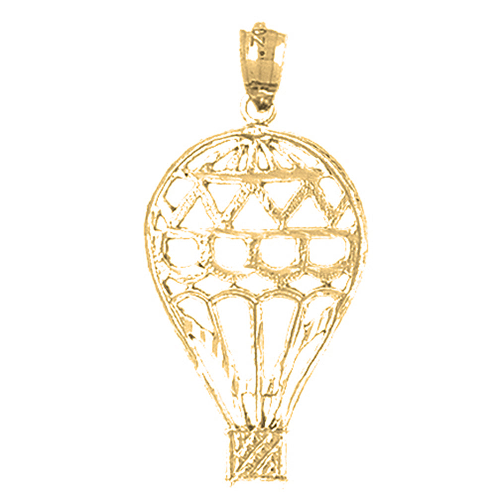 14K or 18K Gold Hot Air Balloon Pendant